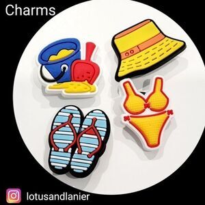 Shoe Charms  Beach Charms Set of 4 V1